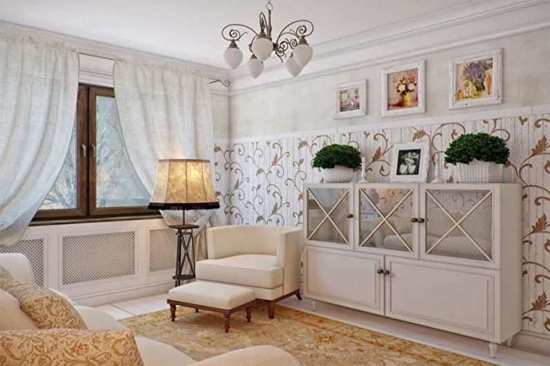 Design cameră de zi în stil Provence - Caracteristici