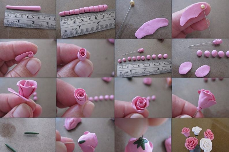 DIY kaldt porselenhåndverk for nybegynnere - Roser