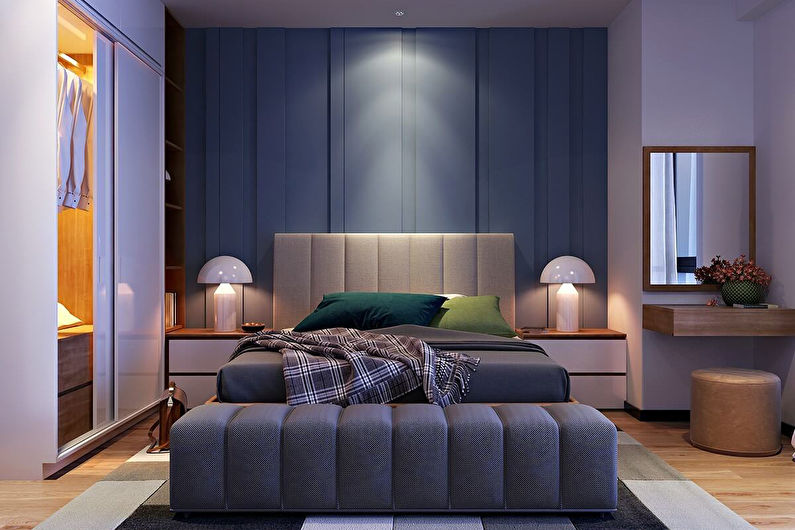 Oblikovanje spalnice 12 m2 - razsvetljava in razsvetljava