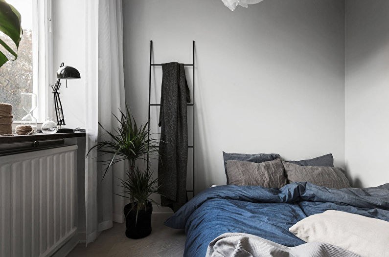 Oblikovanje spalnice 12 m2 v skandinavskem slogu