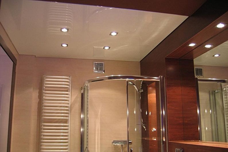 Kúpeľňový dizajn 2 m² - Stropná dekorácia