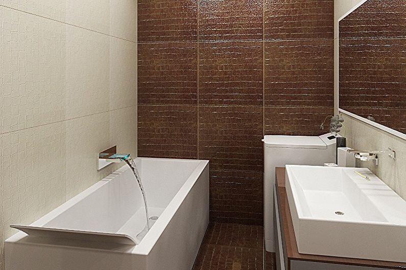 Projeto do banheiro 2 m². no estilo do minimalismo