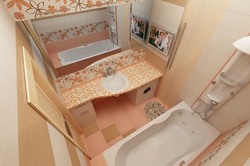 Interiérový dizajn kúpeľne 2 m² - Foto