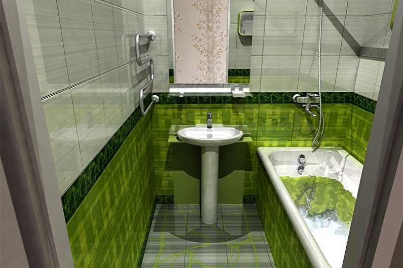 Kúpeľňový dizajn 2 m² - Farebné riešenia