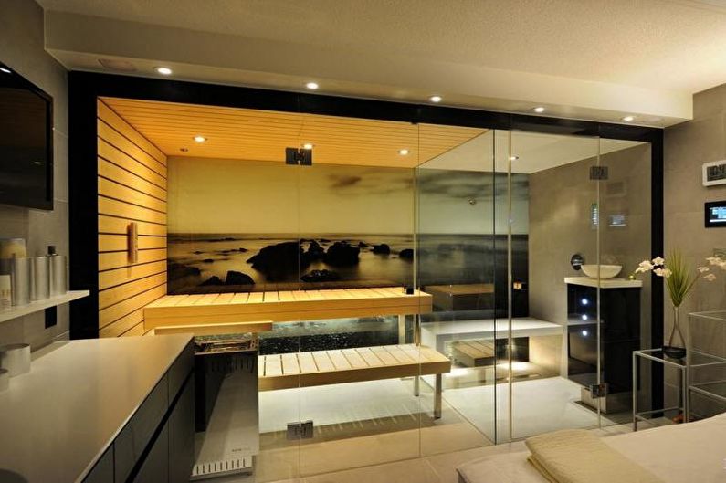 Sauna v secesnom štýle - interiérový dizajn