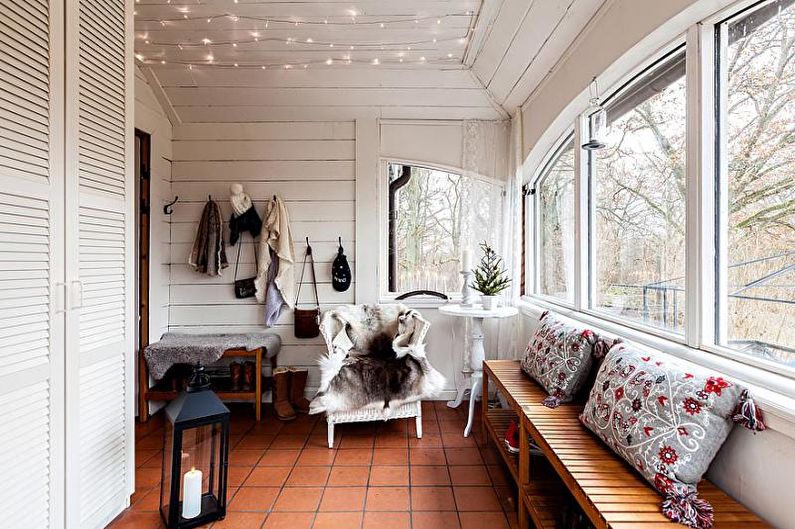 Skandinavisk stil hytte eller landsted - Interiørdesign