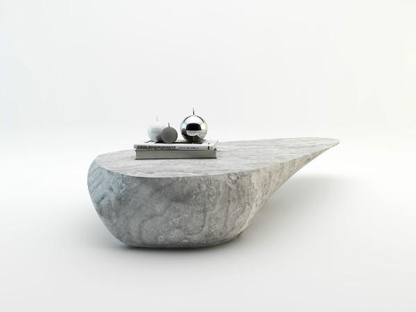 طاولة صخرة خرسانية
