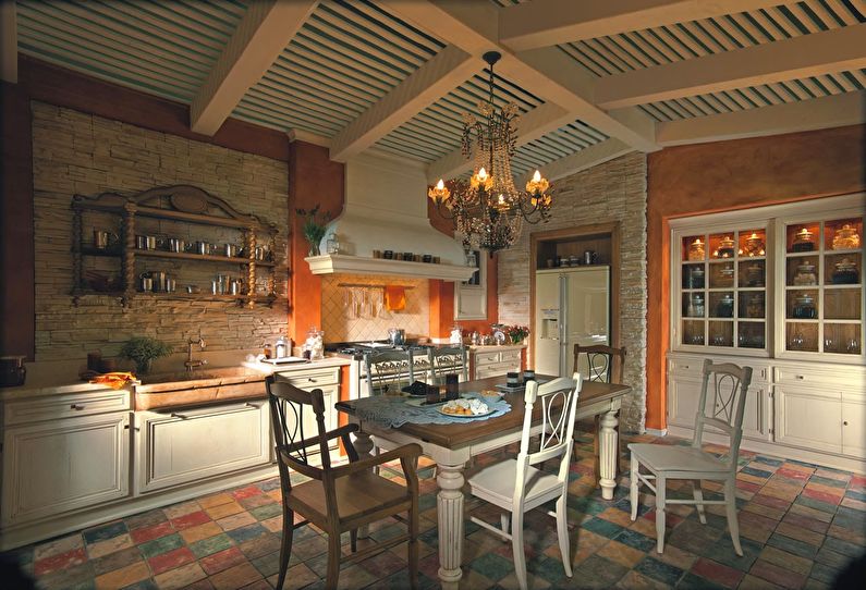 Εσωτερικό κουζίνας ιταλικού στιλ - φωτογραφία