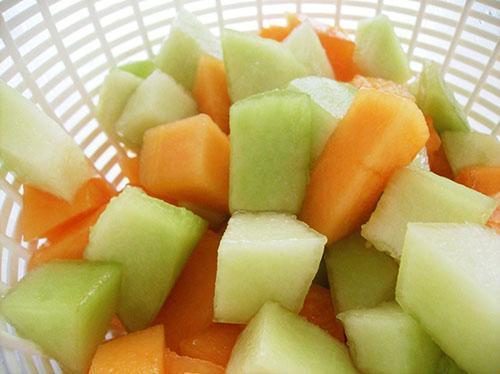 Mražený meloun se používá k výrobě zmrzliny a dezertů