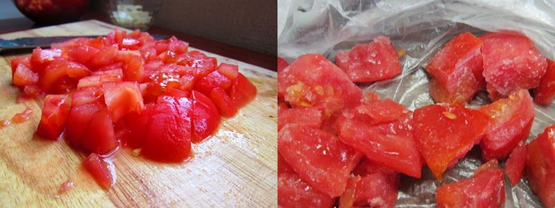 gehackte Tomaten einfrieren