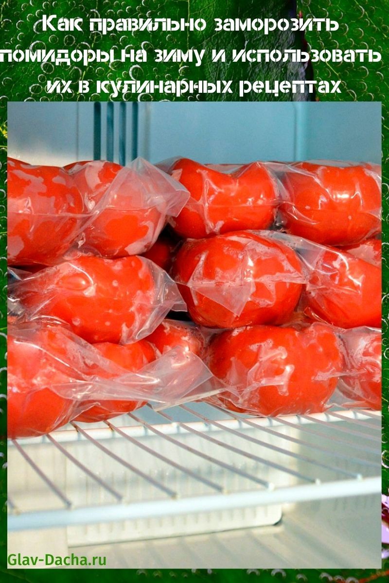wie man Tomaten für den Winter richtig einfriert