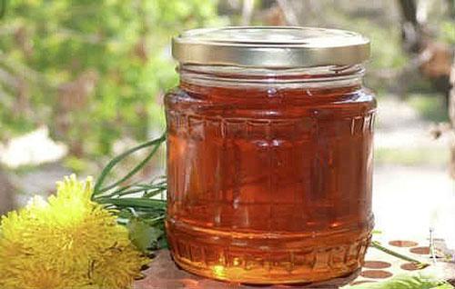 pampeliškový med připravený k jídlu