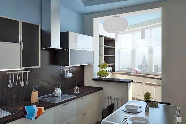 Küche und Balkon kombinieren