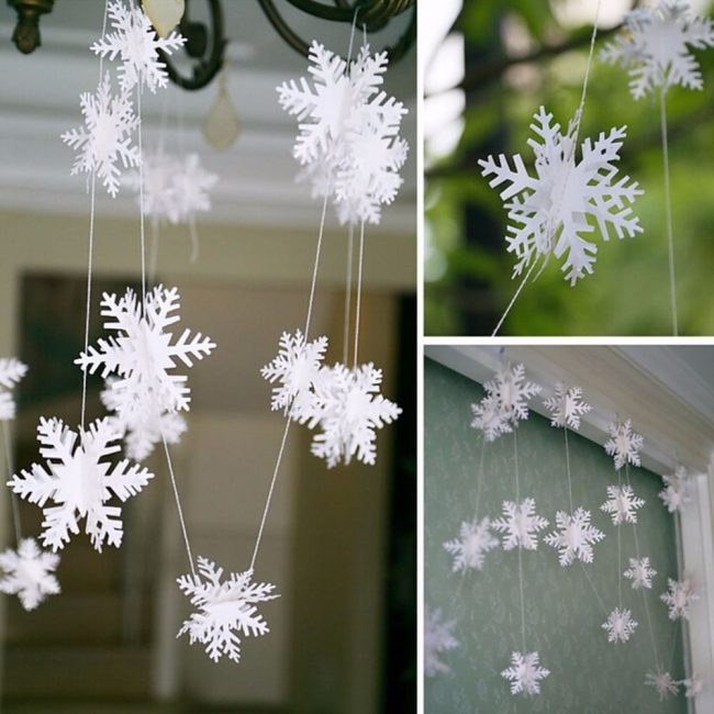 Los copos de nieve son las decoraciones favoritas de Año Nuevo desde la infancia