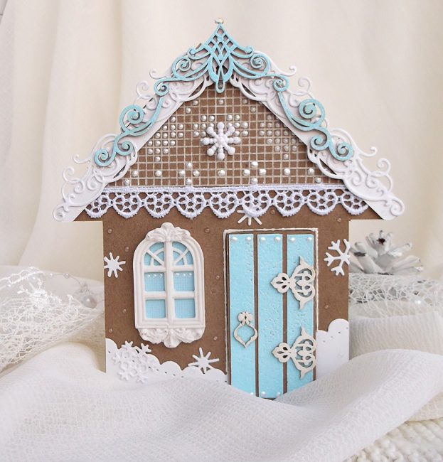 Haz una casa de pan de jengibre de papel artesanal y decora el alféizar de tu ventana