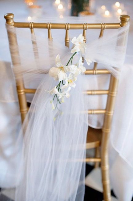 Dekoracja krzesła dla nowożeńców
