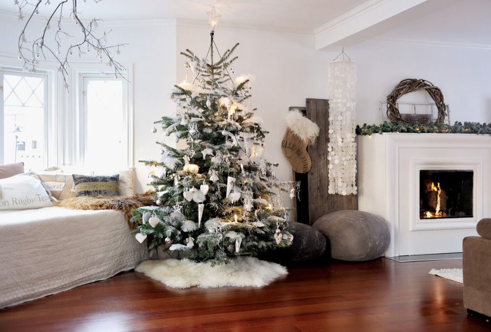 Árbol de Navidad en estilo habitación