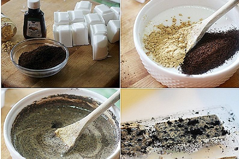 Cómo hacer jabón en casa - Jabón exfoliante con café y jengibre