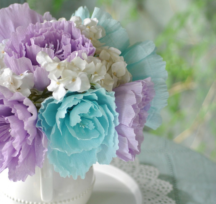 Um maravilhoso bouquet delicado vai decorar o quarto