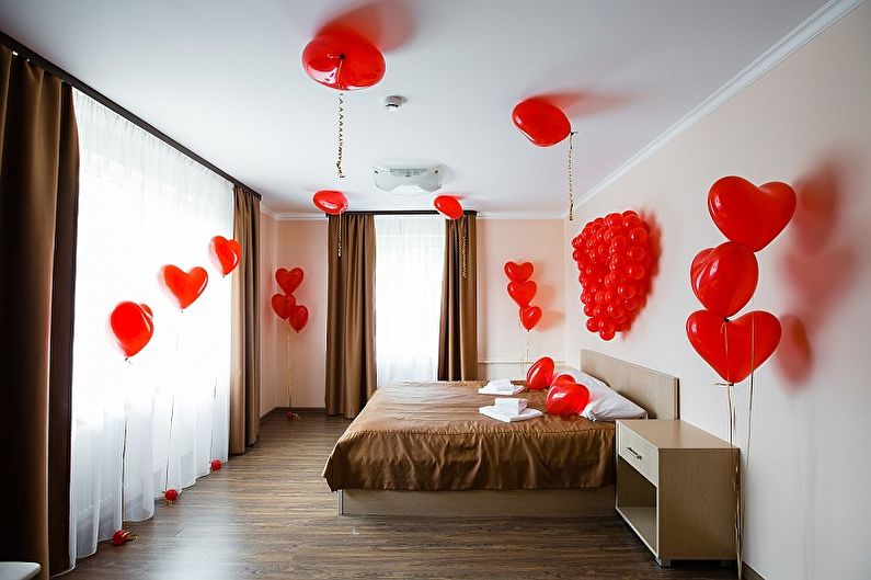 Ako vyzdobiť byt 14. februára - balóny