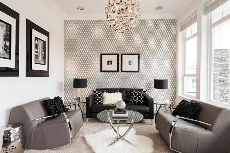 Papel tapiz para la sala de estar: cómo elegir papel tapiz en un apartamento