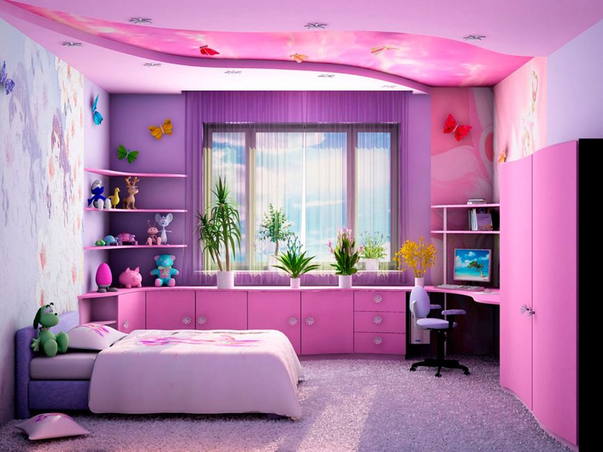 Luksusowy fioletowy pokój