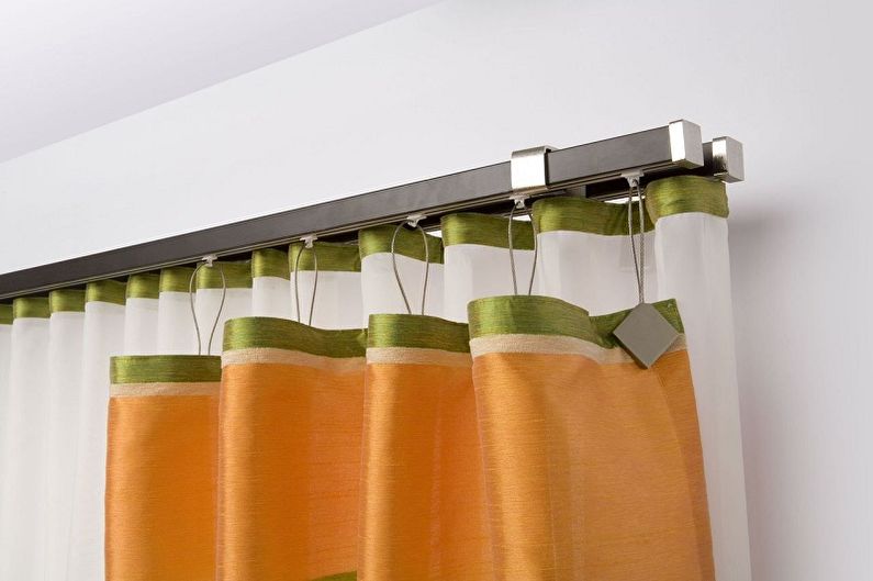 Formas de barra de cortina - Barra de cortina perfilada