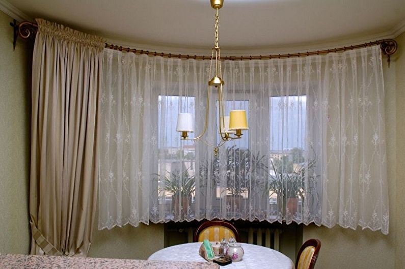 Barras de cortina: tipos de fijación