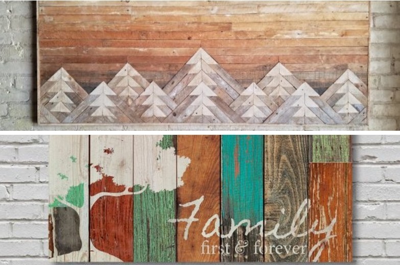 DIY målningar för interiören - Målningar av trä