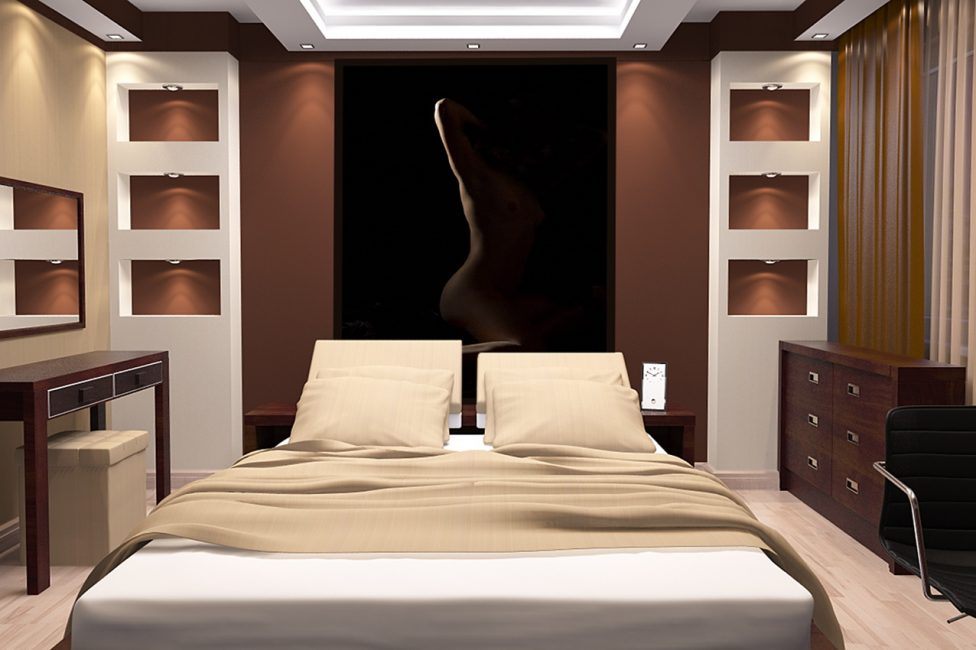 I det indre av soverommet vil brun være best mulig