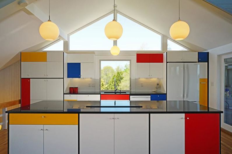 Fotografie krásnych kuchýň - Kuchyňa inšpirovaná moderným umením