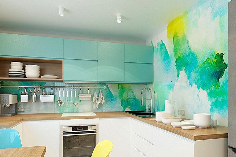 Pintura de pared en la cocina