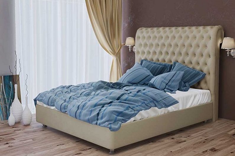 Łóżka z miękkim zagłówkiem - zdjęcie