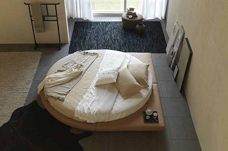 Vrste okroglih postelj v spalnici - Okrogla postelja 