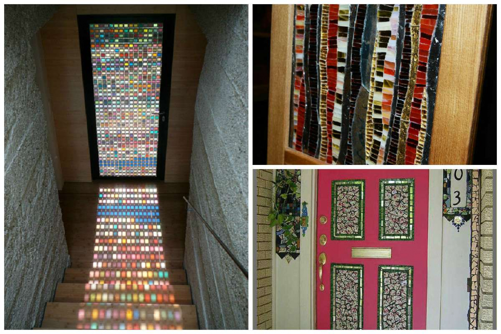Mosaikk på døren - vakker og uvanlig