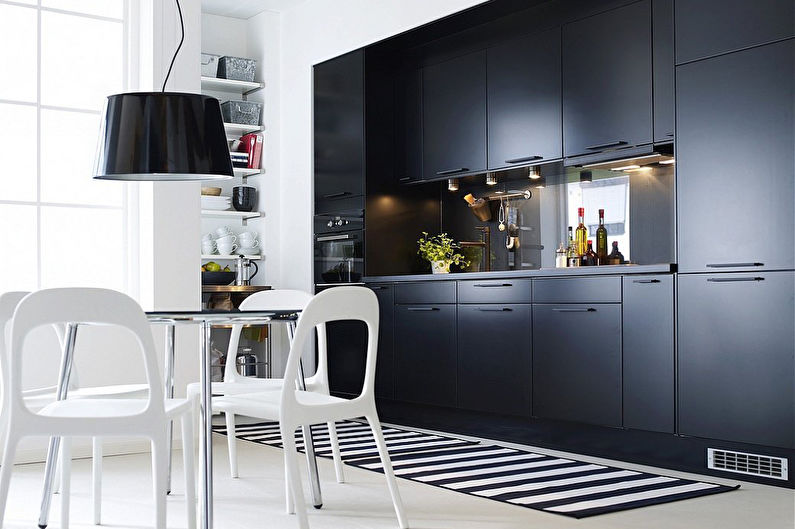 Črne kuhinje Ikea - notranje oblikovanje