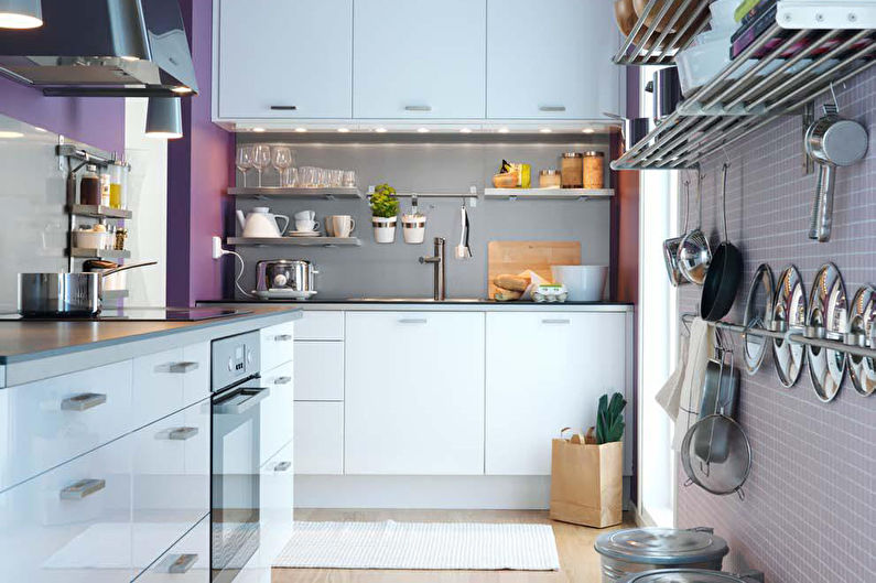 Majhne kuhinje Ikea - notranje oblikovanje