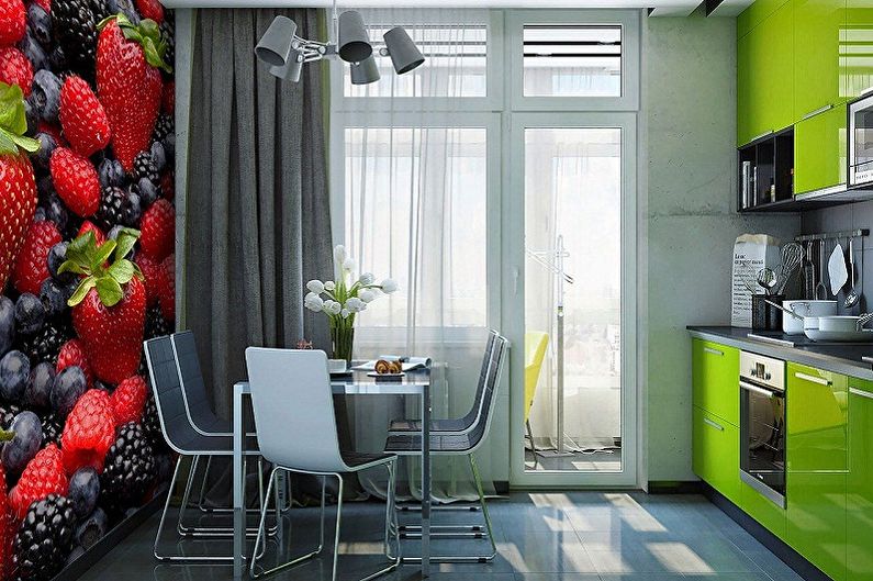 Interiérový dizajn kuchyne 3 x 3 metre - fotografia