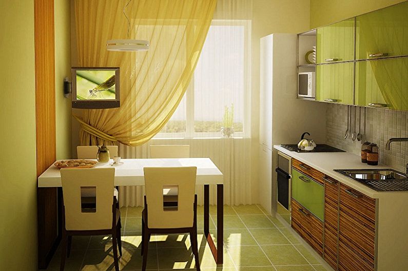 Kjøkkendesign 3 x 3 meter - Hvordan velge møbler