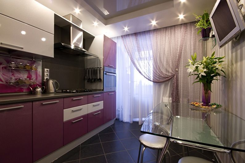 Ružová kuchyňa - fotografia interiéru