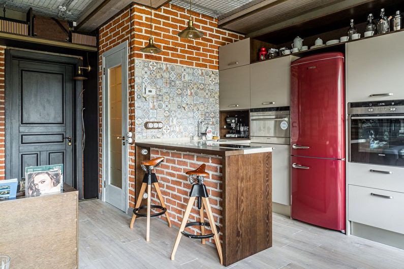 Geladeira - cozinha estilo loft