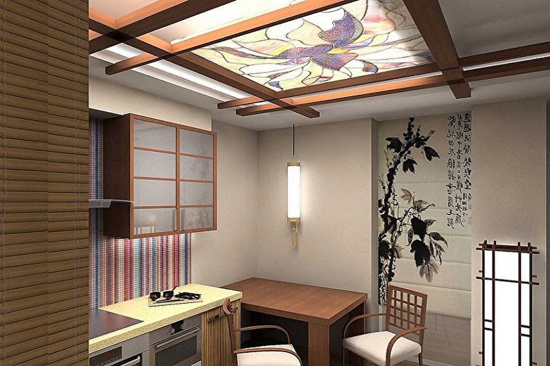 Kjøkkendesign i orientalsk stil - Takdekorasjon