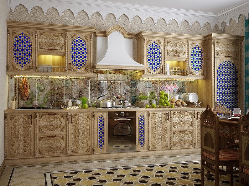 Kök i orientalisk stil - inredningsfoto