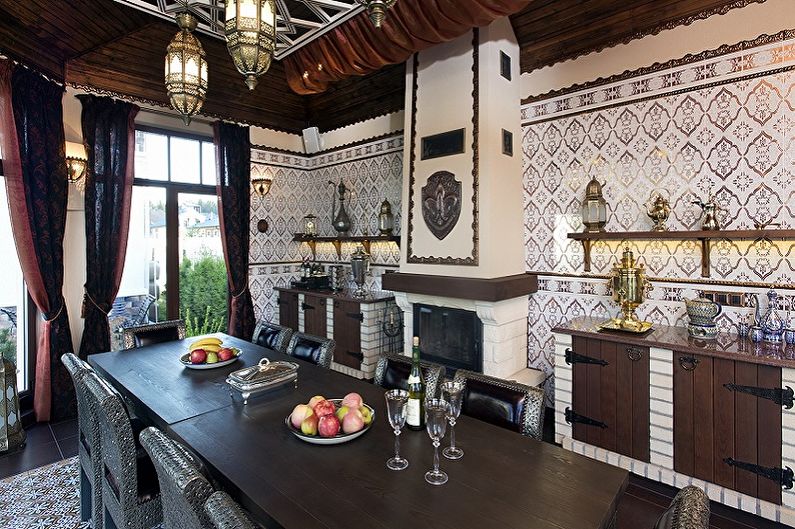 Kjøkken i orientalsk stil - interiørdesignfoto
