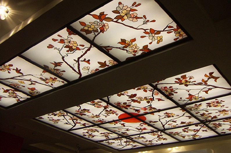 Oblikovanje kuhinje v japonskem slogu - stropna obdelava