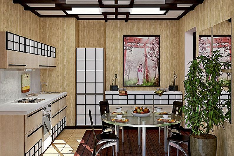 Oblikovanje kuhinje v japonskem slogu - značilnosti