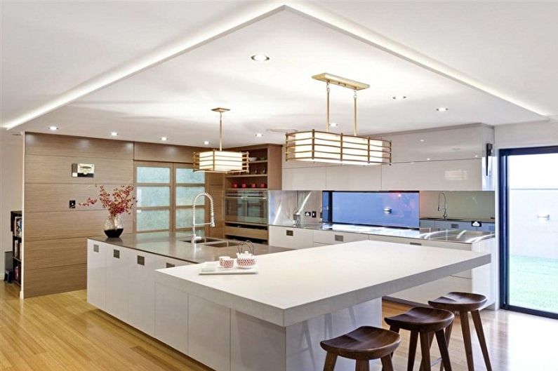 Design de bucătărie în stil japonez - Iluminat și decor