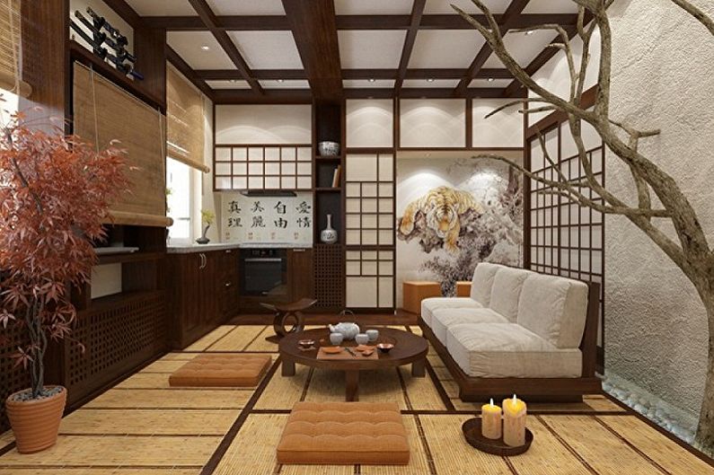 Interiér kuchyne v japonskom štýle - foto