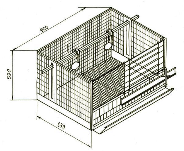 Schematische Darstellung eines Käfigs für ein Lagenpaar