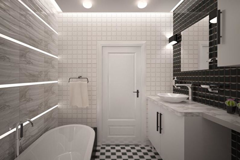 חדר אמבטיה - עיצוב דירות בסגנון הייטק